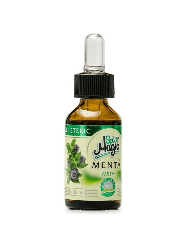 Ulei esențial de mentă Magic SPA, flacon brun de 20 ml cu picurător
