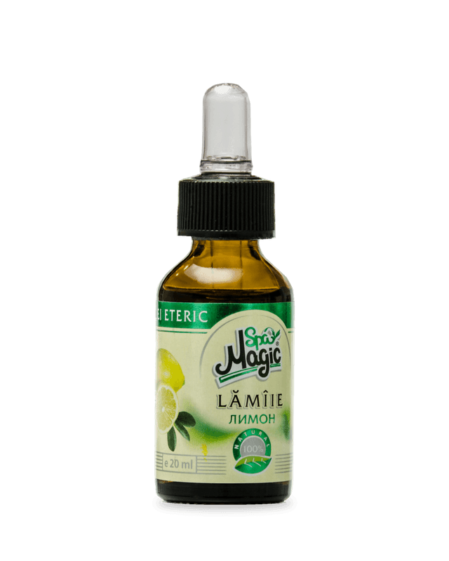 Ulei esențial de lămâie Magic SPA, flacon brun de 20 ml cu picurător
